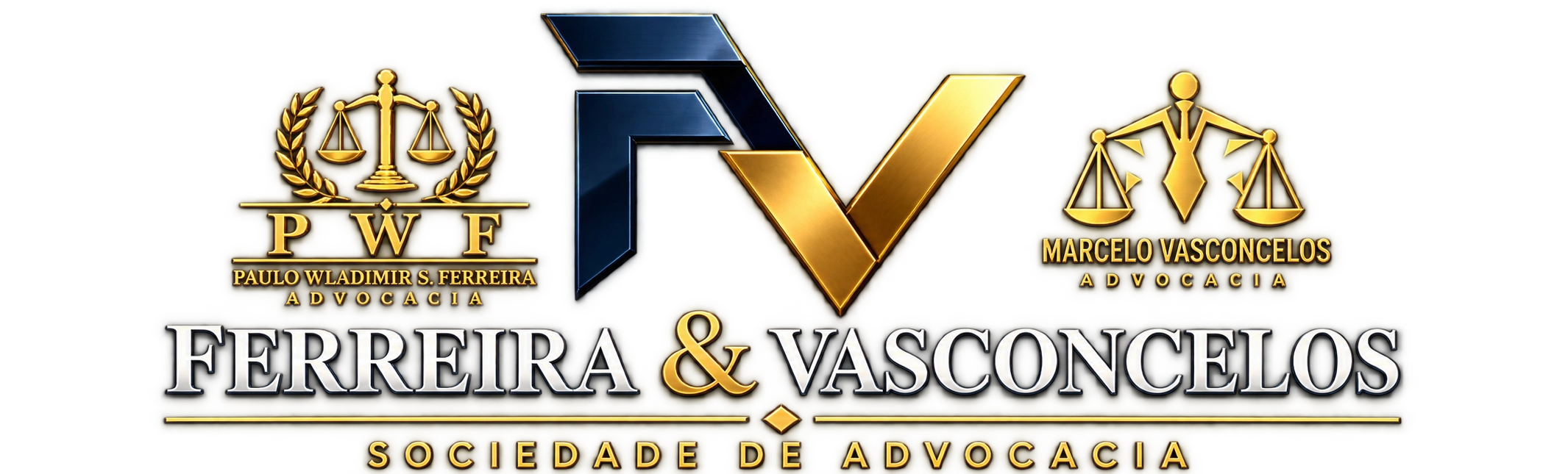 Ferreira & Vasconcelos — Sociedade de Advocacia. Selos Paulo Wladmir S. Ferreira Advocacia (PWF) e Marcelo Vasconcelos Advocacia.